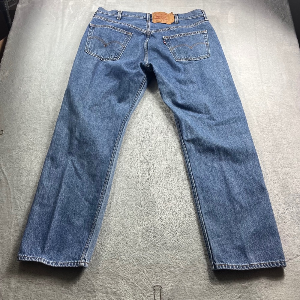 Levis 501 Jeans Mens 40x30 Blue Denim Straight Leg Button Fly Vintage 2002 Y2K - Picture 12 of 14